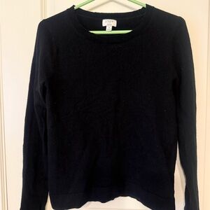J. Crew Women's Classic Black Crew Neck Sweater